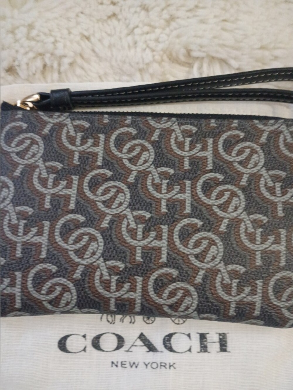 Coach Chain Monogram Wristlet